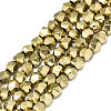 Electroplate Non-magnetic Synthetic Hematite Beads Strands X-G-S352-64-1