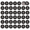 40Pcs 2-Hole Alloy Enamel Flat Round Buttons BUTT-CA0001-36B-1