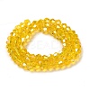 Transparent Electroplate Glass Beads Strands EGLA-A039-T4mm-B22-2