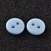 2-Hole Flat Round Resin Sewing Buttons for Costume Design BUTT-E119-14L-17-2