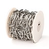 304 Stainless Steel Paperclip Chains STAS-A048-05P-4
