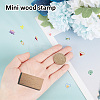 Square Wooden Stamps DIY-WH0546-010-4