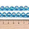 Transparent Electroplate Glass Beads Strands EGLA-N002-34C-B13-3