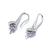 Brass Micro Pave Cubic Zirconia Earring Hooks KK-F795-05P-1