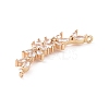 Brass Pave Clear Cubic Zirconia Connector Charms ZIRC-K088-01KCG-3