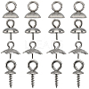 120Pcs 4 Styles 201 & 304 Stainless Steel Cup Peg Bails Charms STAS-SC0006-06-1