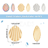 30Pcs 3 Colors 304 Stainless Steel Pendant STAS-DC0012-43-2