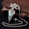Natural Aquamarine Chip & Resin Orgonite Dowsing Pendulum Big Pendants PW-WG36861-07-1