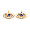 Brass Micro Pave Cubic Zirconia Charms LS-ZIRC-G169-07G-2
