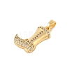 Brass Micro Pave Cubic Zirconia Pendants KK-R100-08G-2