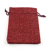 Burlap Packing Pouches Drawstring Bags X-ABAG-Q050-13x18-06-1