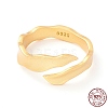 925 Sterling Silver Matte Cuff Ring RJEW-Z011-01G-4