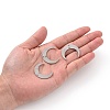 201 Stainless Steel 2-Loop Link Charms STAS-N090-LA039-P-6