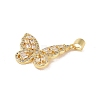 Brass Micro Pave Cubic Zirconia Pendants KK-E111-38G-02-2