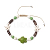 Synthetic Turquoise Braided Bead Bracelets BJEW-JB11093-1