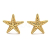 Rack Plating Brass Starfish Stud Earring KK-C026-07G-1