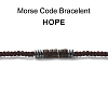Hope Morse Code Stretch Bracelets Set BJEW-JB07352-05-9
