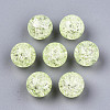 Transparent Crackle Acrylic Round Beads Strands X-CCG-R002-12mm-07-2