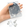 DIY Blank Dome Pendant Necklace Making Kit DIY-YW0006-50-4