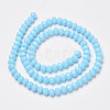 Opaque Solid Color Glass Beads Strands EGLA-A034-P4mm-D08-2