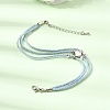 Polyester Multi-Strand Bracelets FB-CBA983F-02P-02-2