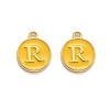 Golden Plated Alloy Enamel Charms ENAM-Q437-13R-1