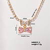 Colorful Sparkling Heart-shaped Necklace with Exquisite Fashionable Style FI4728-3-1