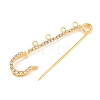 Iron Rhinestone Safety Pins Brooch Findings IFIN-A021-01D-G-3