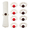 Wooden Beaded Napkin Rings AJEW-FH00004-1