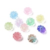 100Pcs Transparent Spray Painted Glass Beads GLAA-CJ0002-26-8