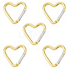 5Pcs Zinc Alloy Spring Gate Rings FIND-TA0009-73J-2