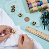 5Pcs Brass Rhinestone Cufflinks FIND-CY0001-63G-3