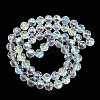 Transparent Electroplate Glass Beads Strands EGLA-N002-34C-B02-4