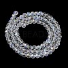 Electroplate Transparent Glass Beads Strands LS-EGLA-A035-T6mm-L19-2