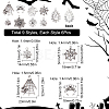 54Pcs 9 Styles Halloween Jewelry Tibetan Style Alloy Pendants FIND-SC0004-40-2