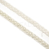Imitation Polyeste with ABS Plastic Beaded Trimming OCOR-WH0074-02-1