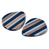 Stripe Resin & Walnut Wood Pendants RESI-N025-015A-C01-3