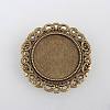 Vintage Alloy Brooch Cabochon Bezel Settings PALLOY-N0085-53AB-NF-1