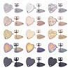 30Pcs 15 Style 304 Stainless Steel Stud Earring Findings STAS-SZ0002-74-1