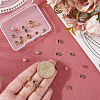 30Pcs 8 Colors Glass Rhinestone Connector Charms KK-DR0001-43-3