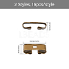 CHGCRAFT 32Pcs 2 Styles Bolo Tie Slides Clasp Accessories IFIN-CA0001-60-2