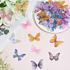 60Pcs 12 Styles 3D Gauze Butterfly Ornament Accessories FIND-SP0020-64B-4