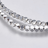 Electroplate Non-magnetic Synthetic Hematite Bead Strands G-K237-08K-2