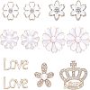 Alloy Rhinestone Cabochons PALLOY-OC0002-15LG-1