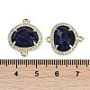 Dyed Natural Lapis Lazuli Faceted Oval Links G-B126-01G-12-3