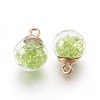 Transparent Glass Bottle Pendants GLAA-L018-10-2