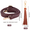CHGCRAFT 2Pcs 2 Styles PU Leather Tassel Pendants and Imitation Leather Bag Straps FIND-CA0004-04-2