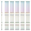 60Pcs 3 Style Ion Plating(IP) 304 Stainless Steel Eye Pins STAS-LS0001-62MC-1