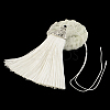Polyester Tassel Pendant Decorations with Antique Silver CCB Plastic Findings X-AJEW-R054-16-1