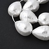 Electroplated Shell Pearl Beads Strands BSHE-F013-13-01-3